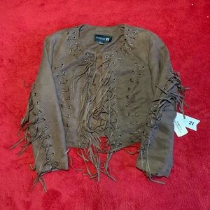 Forever 21 jacket camel brown size medium NEW